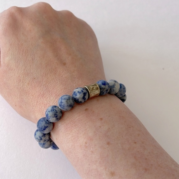 Blue Stone Fashion Stretch Bracelet - Picture 2 of 4